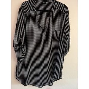 Torrid Black & White Stripped Top